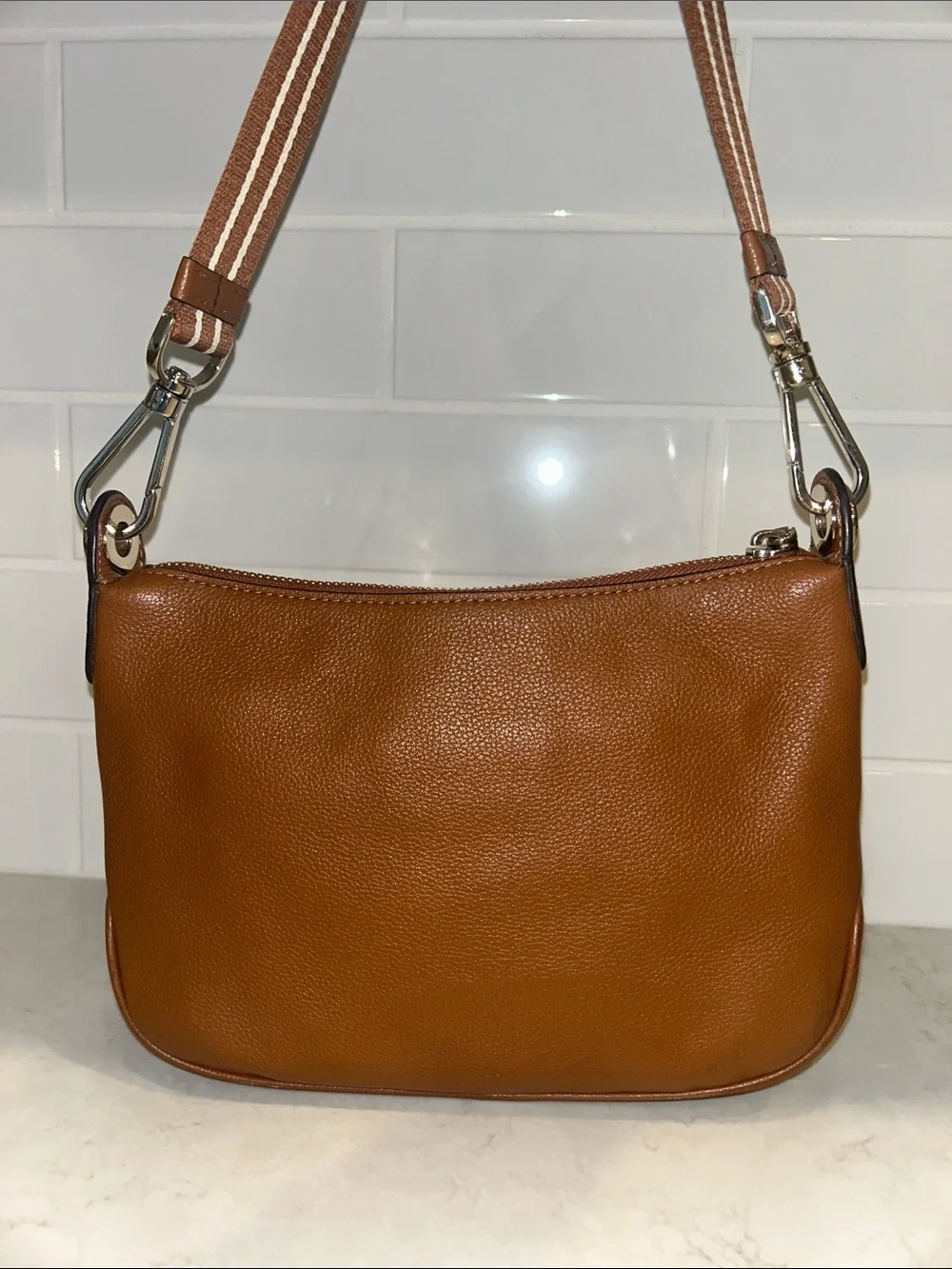 Kate Spade New York Rosie Small Crossbody bag brown/tan pebbled leather